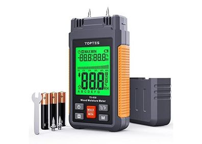 TopTes TS-630 Feuchtigkeitsmessgerät für Holz und Wände, mit LCD-Display