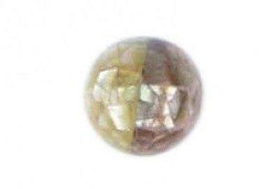 Perle "Kugel" - mit hellem/ braunem Perlmutt belegt - 23 mm Durchmesser