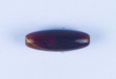 Perle "Oval" - dunkles kunstharz mit Blattgoldeinschlüssen - 28 x 11 mm