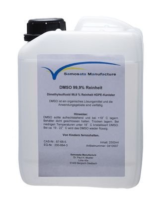 DMSO 99,9% Reinheit nach ph. eur. 2500ml HDPE-Kanister mit UN-Zulassung