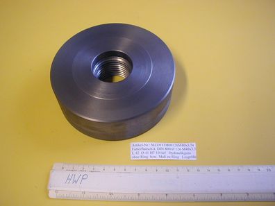 DIN800 Futterflansch Ø 126 M40x3,5 Ø 41