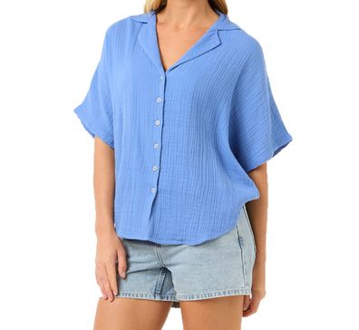 RIP CURL Women Hemd Premium Surf blue - Größe: XS