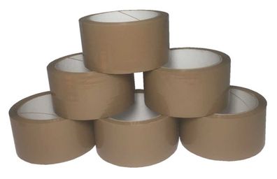 Packband / Paketklebeband PP braun 48mm x 66m mit 76mm Pappkern