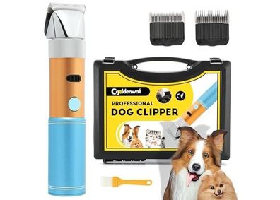 400W Profi Hundeschermaschine Cgoldenwall Akku Tierhaarschneider