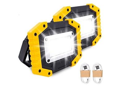 Trongle 30W Baustrahler LED Akku, Wiederaufladbarer LED Arbeitsstrahler