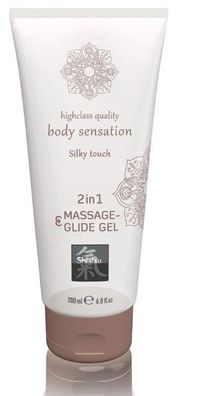 Hot | Shiatsu Shiatsu 2 in 1 Massage & Glide Gel - 200 ml - Gleitgel - neutral