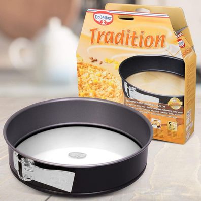 Dr. Oetker Springform Ø 26 cm mit Glasboden Backform mit schnitt- & kratzfestem Glas