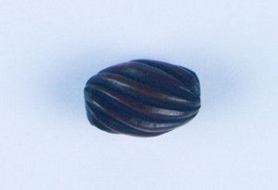 Perle "Oval Rosette" - dunkel - 22 x 14 mm