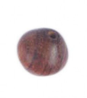 Perle "Doppelkegel" - dunkelbraun - 20 mm Durchmesser