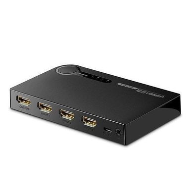 Ugreen 3-Port HDMI-Splitter Umschalter - 4K 3D-faehig, 7,5 Gbps, 36 Bit/Kanal, Sc