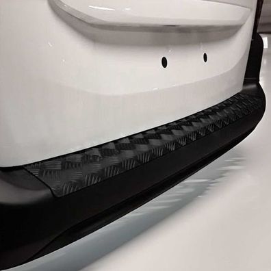 Ladekantenschutz Stoßstangenschutz für Opel Combo Cargo 2019-2024 Alu Schwarz