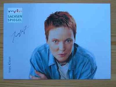 MDR Fernsehmoderatorin Ines Klein - hands. Autogramm!