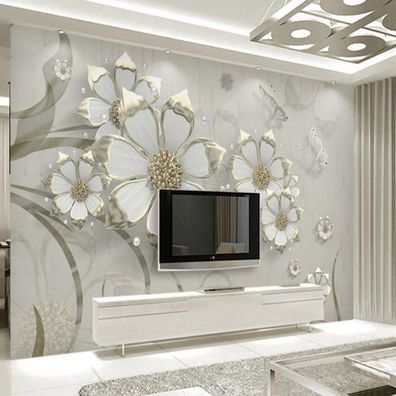 Vlies Fototapete Wandtapete Wandbilder Muster Dreidimensionale Schmuck Blum 9874