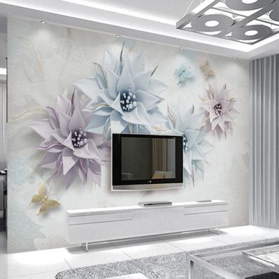 Vlies Fototapete Wandtapete Wandbilder Dreidimensionale Schmuck Blume 9879