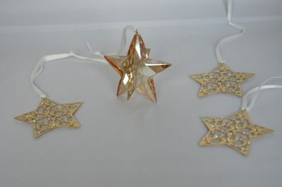Swarovski Weihnachtsset Stern Crystal Golden Shadow Christmas Set Star 1143399
