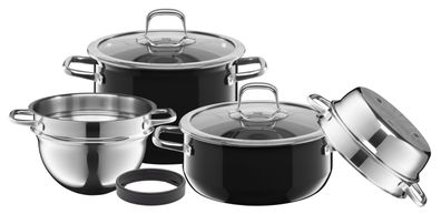 Silit Silit Silargan® Compact Kochgeschirr-Set, 4-teilig, Black 3201019230