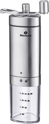 Westmark Kaffeemühle Brasilia Handmühle mit Edelstahlgehäuse 1 Stck. 102127 (EKB)