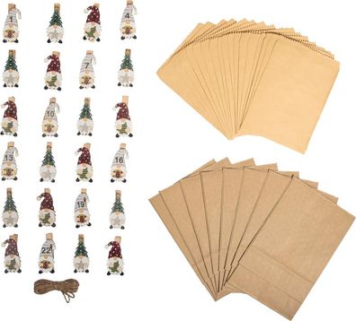 Bastelset Adventskalender Wichtel, inkl. Zahlen 1 – 24