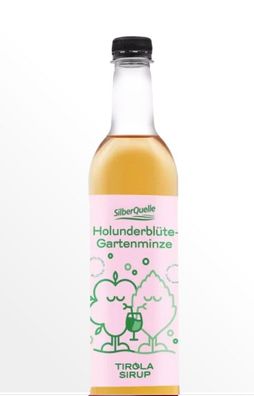 Sirup Holunderblüte Gartenminze Getränkesirup SilberQuelle 0,7 Liter