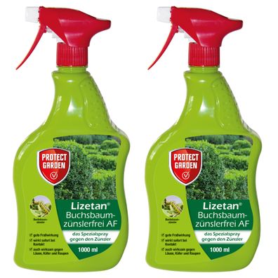 2 x Protect GARDEN® Lizetan® Buchsbaumzünslerfrei AF, 1000 ml