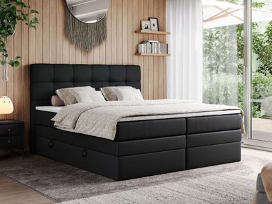 Boxspringbett mit Bettkasten und Matratze, Polsterbett mit Kopfteil - ERNI KING
