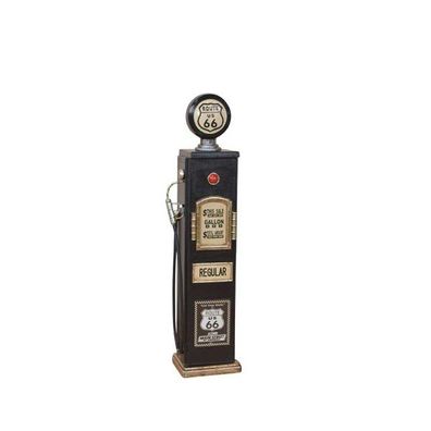Stehregal Zapfsäule schwarz Standregal Regal Tanksäule Route 66 Dekoration Retro