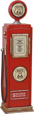 Zapfsäule rot Tanksäule Regal Schrank Retro Standdeko Skulptur Route 66 Deko