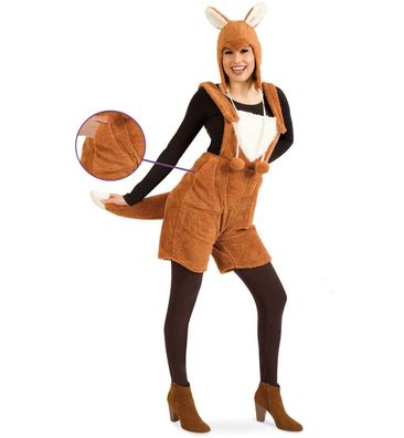 narrenwelt Kostüm Fuchs Damenkostüm Fuchshose Fox M Tierkostüm Karneval Damen