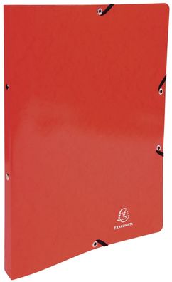 Exacompta 54895E Ringmappe Iderama A4/2R/15mm mit Gummizug rot