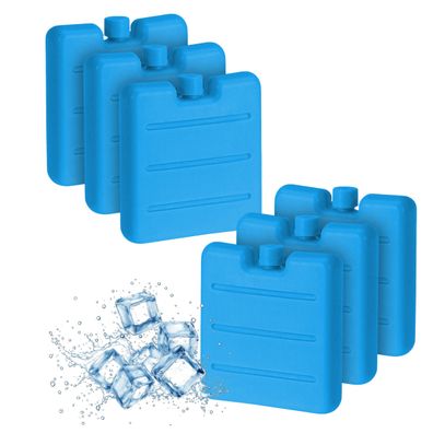 Mini Kühlakku 6er Set - 8x7 cm - Eis Pack Kühl Element klein f. Brotdose Camping