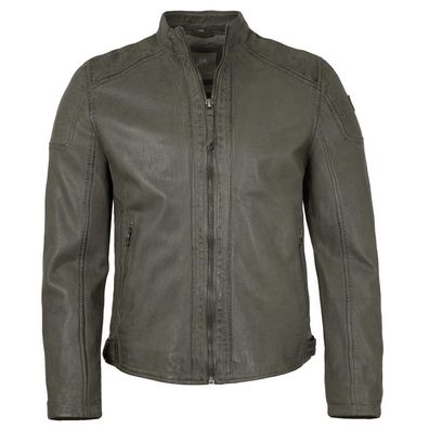 Gipsy by Mauritius - Herren Lederjacke Lammnappa dusty green