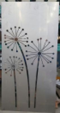 Sichtschutz Sichtschutzwand Schmuckblech Gabione Allium 183cm Edelrost