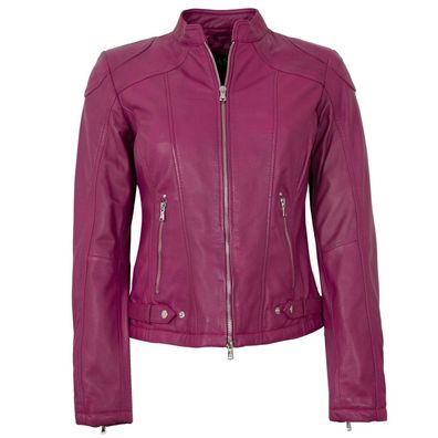 Jilani - Damen Lederjacke Lammnappa raspberry