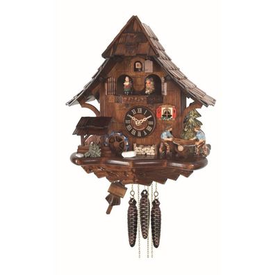 Engstler - K4927 MT - 4927 MT - Kuckucksuhr - 1-Tag-Kettenzugwerk - Nussbaum