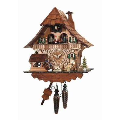Engstler - K496 MT - 496 MT - Kuckucksuhr - 1-Tag-Kettenzugwerk - Nussbaum - 34 cm