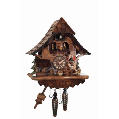 Engstler - K4925 MT - 4925 MT - Kuckucksuhr - 1-Tag-Kettenzugwerk - Nussbaum