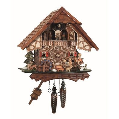 Engstler - K4916 MT - 4916 MT - Kuckucksuhr - 1-Tag-Kettenzugwerk - Nussbaum