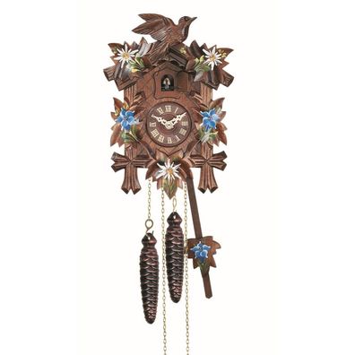 Engstler - 522/10 - Kuckucksuhr - 1-Tag-Kettenzugwerk - Nussbaum - 22 cm