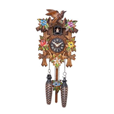 Engstler - 522/21 - Kuckucksuhr - 1-Tag-Kettenzugwerk - Nussbaum - 22 cm