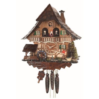 Engstler - K4969 MT - 4969 MT - Kuckucksuhr - 1-Tag-Kettenzugwerk - Nussbaum