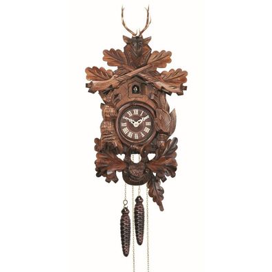 Engstler - 722 - Kuckucksuhr - 1-Tag-Kettenzugwerk - Nussbaum - 26 cm