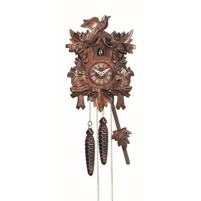 Engstler - 622 - Kuckucksuhr - 1-Tag-Kettenzugwerk - Nussbaum - 22 cm