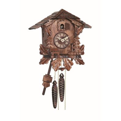 Engstler - 436 - Kuckucksuhr - 1-Tag-Kettenzugwerk - Nussbaum - 26 cm