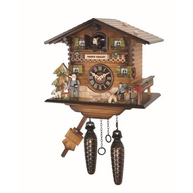 Engstler - 4223 - Kuckucksuhr - 1-Tag-Kettenzugwerk - Nussbaum - 20 cm