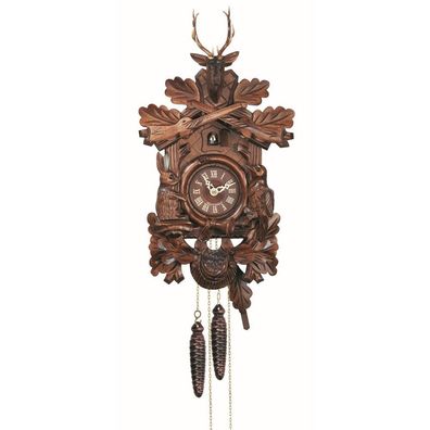 Engstler - 733 - Kuckucksuhr - 1-Tag-Kettenzugwerk - Nussbaum - 40 cm