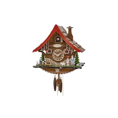 Engstler - 4713 Q - Kuckucksuhr - Quarz - Nussbaum - 25 cm