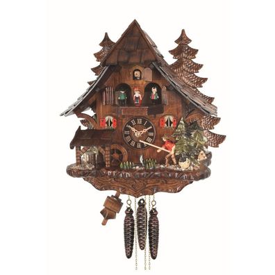 Engstler - K4739 MT - 4739 MT - Kuckucksuhr - 1-Tag-Kettenzugwerk - Nussbaum