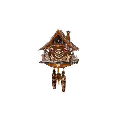 Engstler - 47124 Q - Kuckucksuhr - Quarz - Nussbaum - 31 cm