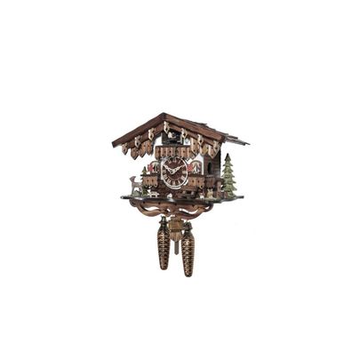 Engstler - 485 Q - Kuckucksuhr - Quarz - Nussbaum - 22 cm