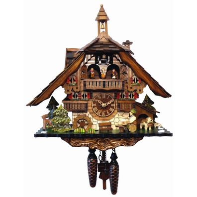 Engstler - K4812 MT - 4812 MT - Kuckucksuhr - 1-Tag-Kettenzugwerk - Nussbaum